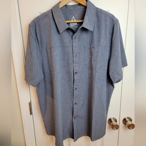 Gerry Outdoor Button Up Blueish‎ Gray Short Sleeve Shirt XL - Picture 1 of 7